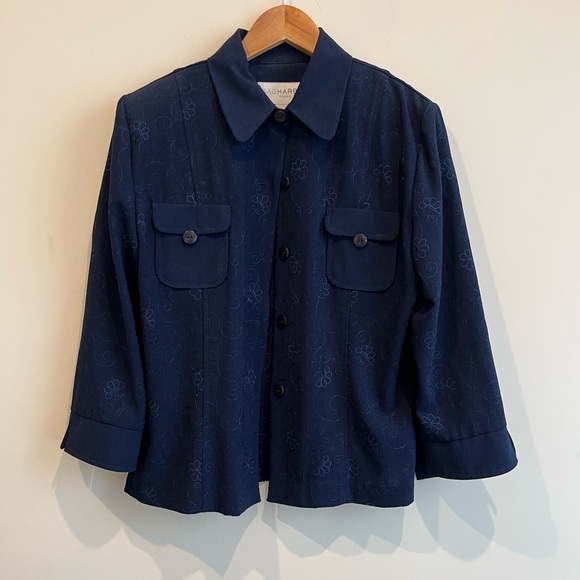 Sag Harbor Blue‎ Floral Jacket/Botton Down - Picture 1 of 5